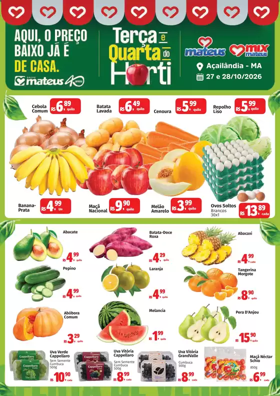 Catálogo Supermercados Mateus | Terça e quarta do Horti | 2026-10-26T00:00:00.000Z - 2026-10-28T00:00:00.000Z