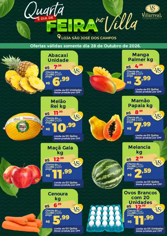 Catálogo Villarreal Supermercados | Hortifruti São José dos Campos | 2026-10-28T00:00:00.000Z - 2026-11-11T00:00:00.000Z