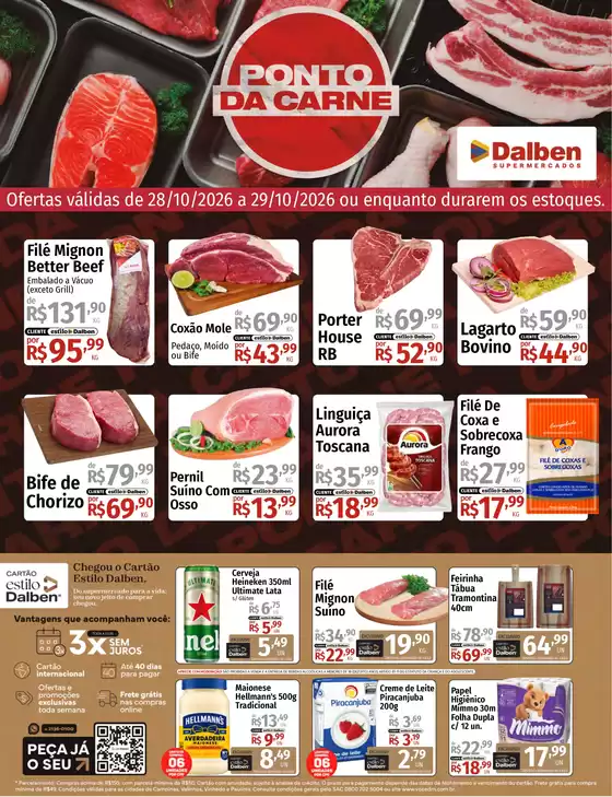 Catálogo Supermercado Dalben | Ponto da carne | 2026-10-28T00:00:00.000Z - 2026-10-29T00:00:00.000Z