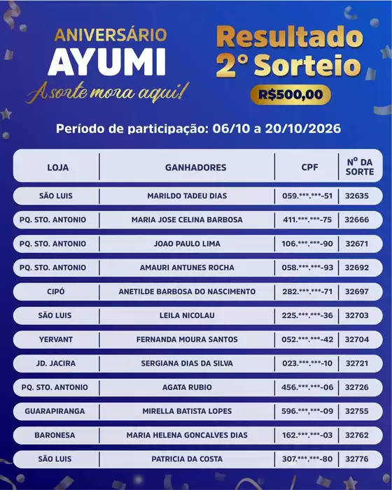 Catálogo Ayumi Supermercados em Nilópolis | Nossas melhores ofertas para você | 2026-10-28T00:00:00.000Z - 2026-10-28T00:00:00.000Z