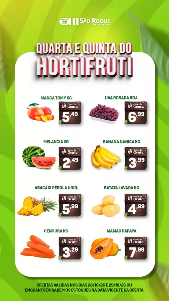 Catálogo São Roque Supermercados | Encarte São Roque Supermercados | 2026-10-28T00:00:00.000Z - 2026-10-29T00:00:00.000Z