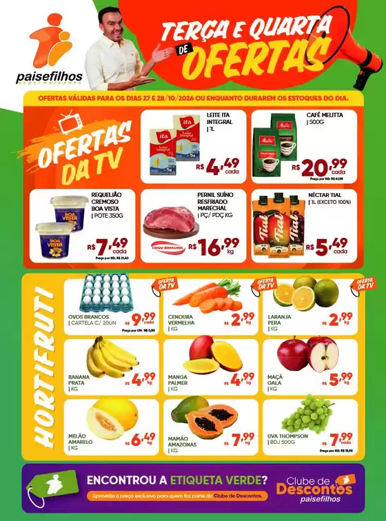 Catálogo Pais e Filhos Supermercados | Encarte Pais e Filhos Supermercados | 2026-10-27T00:00:00.000Z - 2026-10-28T00:00:00.000Z