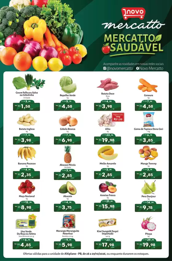 Catálogo Novo Atacarejo | Mercatto Saudável | 2026-10-28T00:00:00.000Z - 2026-10-29T00:00:00.000Z