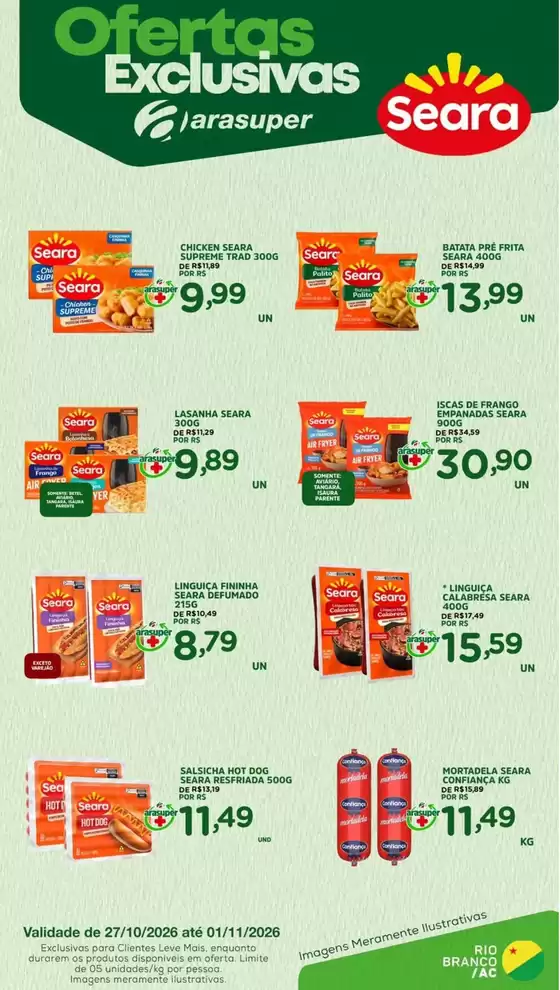 Catálogo Araújo Supermercados | EXCLUSIVA SEARA | 2026-10-27T00:00:00.000Z - 2026-11-01T00:00:00.000Z
