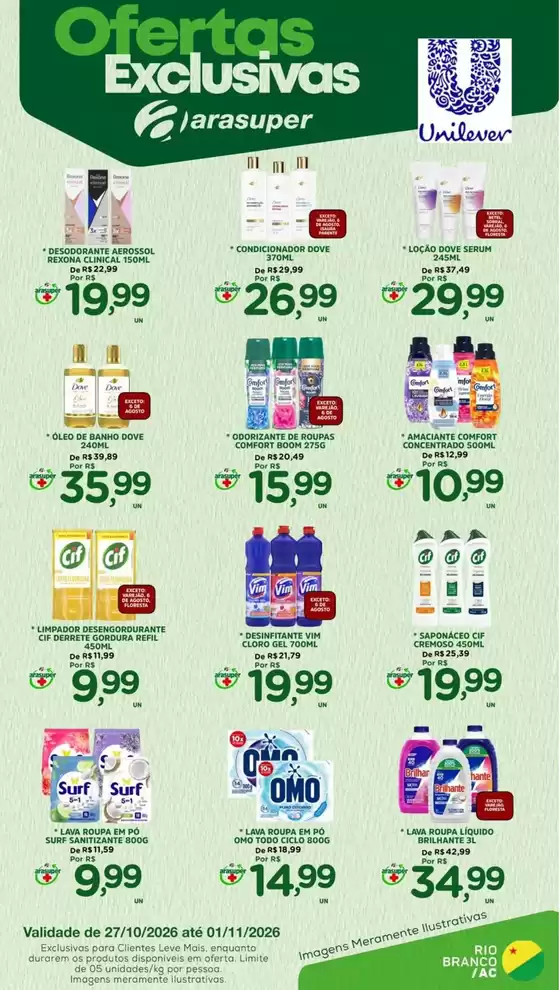 Catálogo Araújo Supermercados | EXCLUSIVA UNILEVER | 2026-10-27T00:00:00.000Z - 2026-11-01T00:00:00.000Z