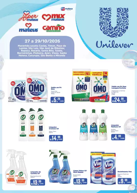 Catálogo Supermercados Mateus | Exclusivo Unilever | 2026-10-28T00:00:00.000Z - 2026-10-29T00:00:00.000Z
