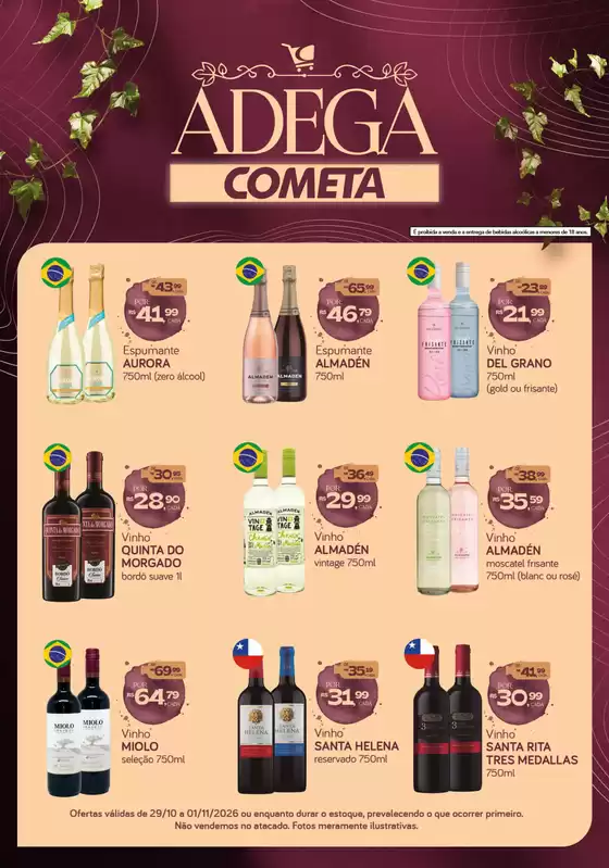 Catálogo Cometa Supermercados | Adega | 2026-10-29T00:00:00.000Z - 2026-11-01T00:00:00.000Z