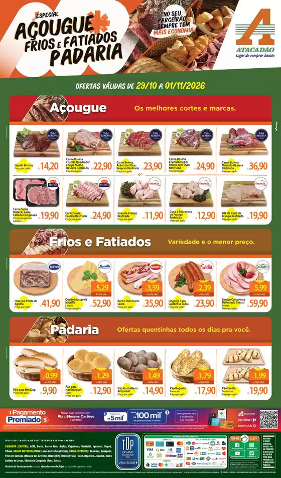 Catálogo Atacadão | Atacadão - Açougue Padaria Frios e Fatiados | 2026-10-29T00:00:00.000Z - 2026-11-01T00:00:00.000Z