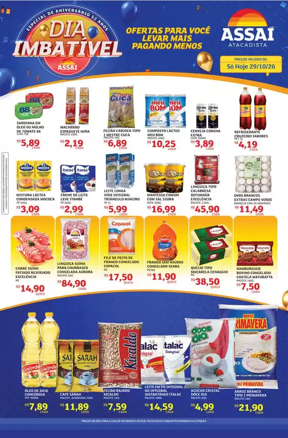Catálogo Assaí Atacadista | Encarte Assaí Atacadista 174666-605 | 2026-10-29T00:00:00.000Z - 2026-10-29T00:00:00.000Z