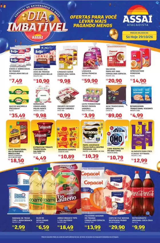 Catálogo Assaí Atacadista em Tefé | Encarte Assaí Atacadista 174696-590 | 2026-10-29T00:00:00.000Z - 2026-10-29T00:00:00.000Z