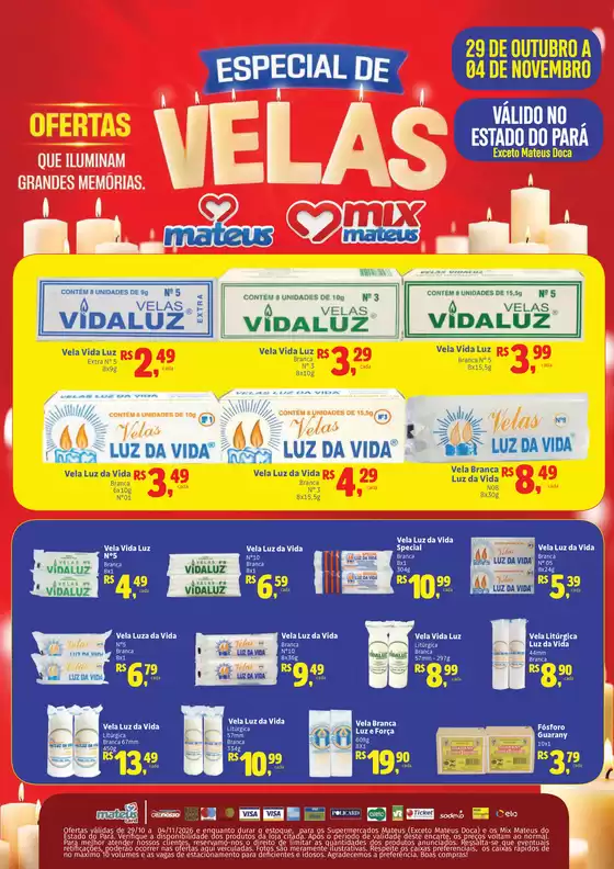 Catálogo Supermercados Mateus | Especial de Velas | 2026-10-29T00:00:00.000Z - 2026-11-04T00:00:00.000Z