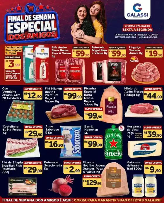 Catálogo Supermercados Galassi | FINAL DE SEMANA ESPECIAL DOS AMIGOS | 2026-10-30T00:00:00.000Z - 2026-10-30T00:00:00.000Z