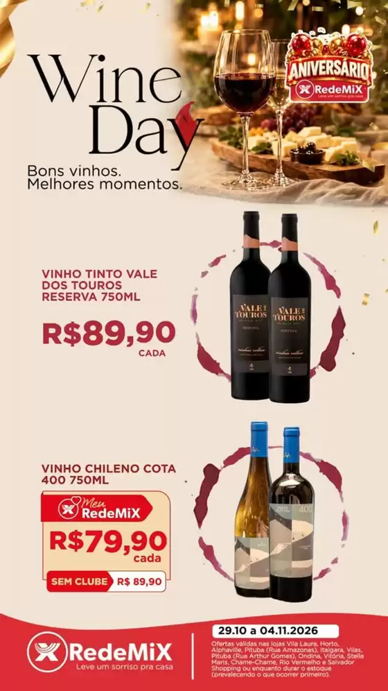Catálogo Rede Mix | Wine Day | 2026-10-30T00:00:00.000Z - 2026-11-04T00:00:00.000Z