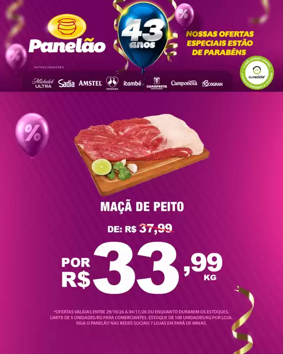 Catálogo Panelão Supermercados | NOSSAS OFERTAS ESPECIAIS ESTÃO DE PARABÉNS | 2026-10-30T00:00:00.000Z - 2026-11-04T00:00:00.000Z