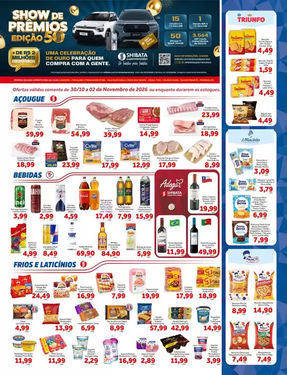 Catálogo Shibata Supermercados | Jornal de Ofertas Cruzeiro Itaqua Mogi César Poá e Guará | 2026-10-30T00:00:00.000Z - 2026-11-02T00:00:00.000Z