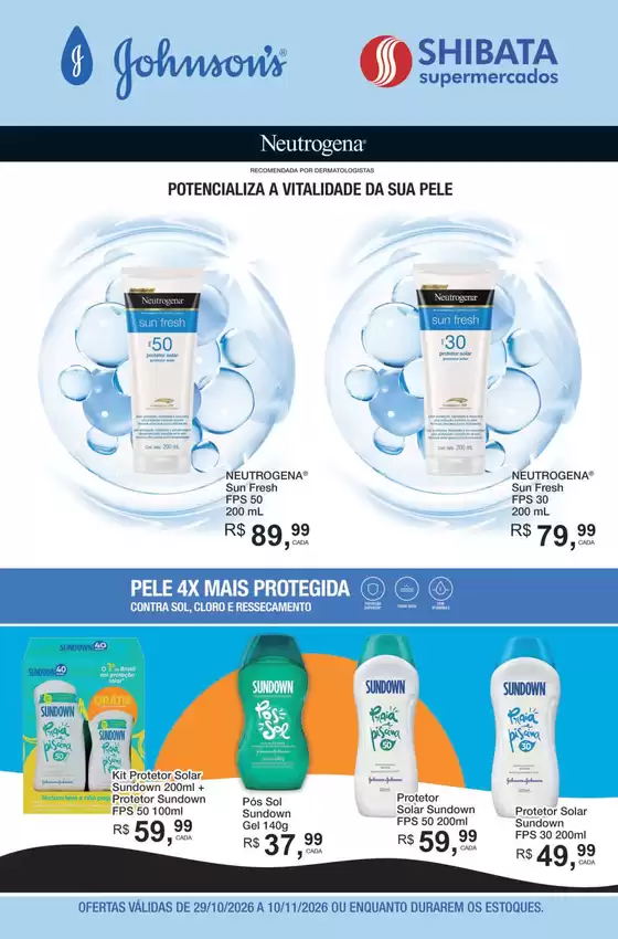 Catálogo Shibata Supermercados | Jornal de Ofertas Johnsons Consulte lojas | 2026-10-30T00:00:00.000Z - 2026-11-10T00:00:00.000Z