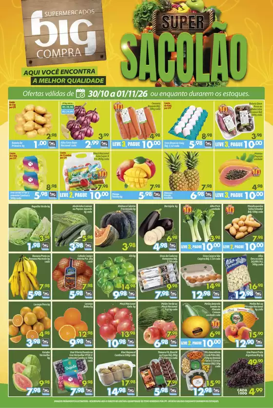 Catálogo Supermercados Big Compra | Ofertas para caçadores de pechinchas | 2026-10-30T00:00:00.000Z - 2026-11-01T00:00:00.000Z