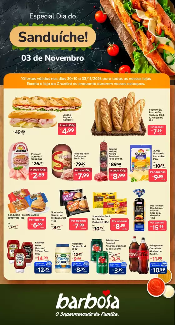 Catálogo Barbosa Supermercados | Lâminca Dia do Sanduiche | 2026-10-30T00:00:00.000Z - 2026-11-03T00:00:00.000Z